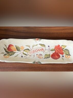 Ceramic Bread Tray With Fruit Design